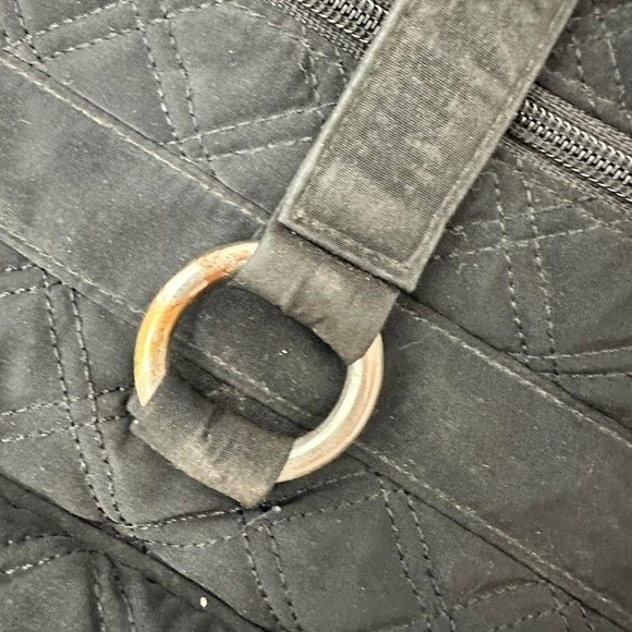 Vera Bradley Black‎ weekender quilted duffel bag - Picture 6 of 8